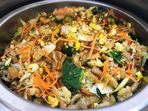 Fried noodle at Vegan Garden in Pathum Thani