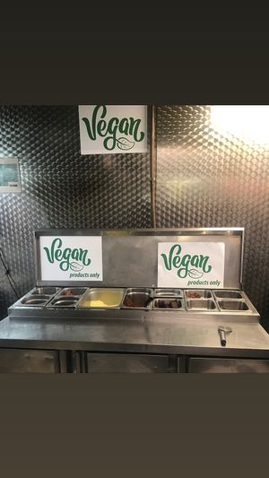 Pizzaholic has got different pizza topping fridge for vegan pizzas at Pizzaholic in Newcastle Upon Tyne
