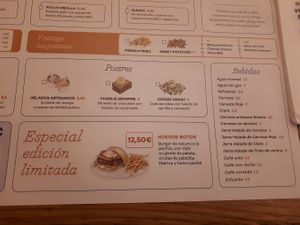 Menu at Bacoa  in Salamanca