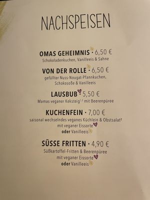 Nachspeisen vegetarisch & vegan 🌱   at Hans im Glück - Leopoldstr in Munich