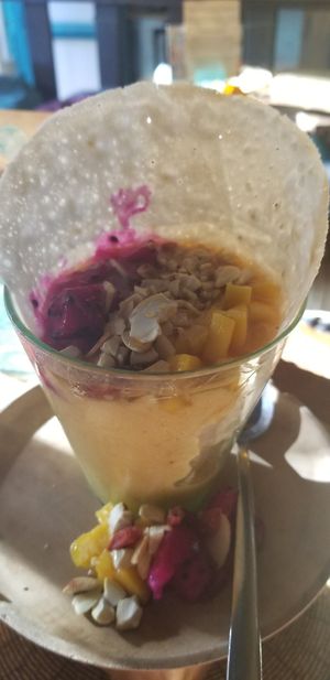 Vegan crepes? No, it's a sweet cracker. lol at The Spell Creperie in Ubud