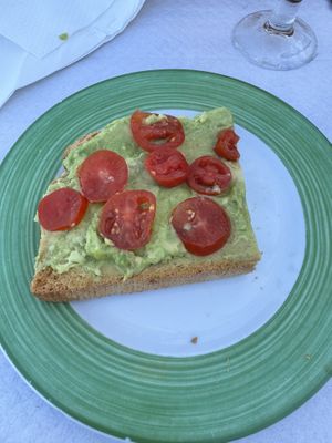 Avocado Tomato Breadd  at Piccola in Menorca