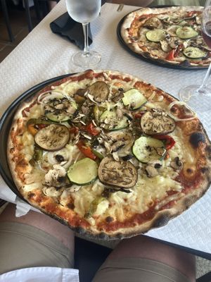 Vegetal with vegan cheese   at Piccola in Menorca