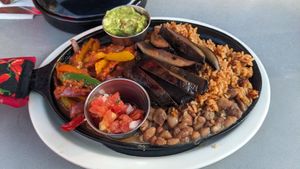 Portobello fajitas at Pedro's in Kennebunkport