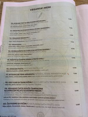 Vegan Menu 🌱   at The Republic of Good Food in Podgorica