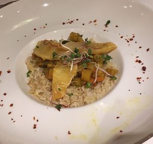 Gemüsecurry mit gebratener Ananas - vegan at Alpenblick in Hoechenschwand