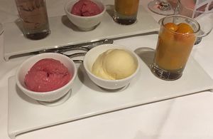Sorbet mit Kumquat-Ragout- vegan at Alpenblick in Hoechenschwand
