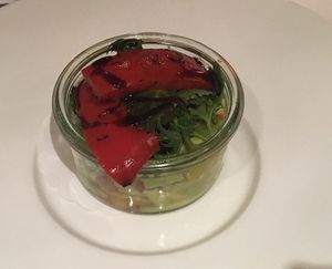 Gegrilltes Gemüse auf Avocadosalat - vegan  at Alpenblick in Hoechenschwand