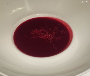 Randensuppe mit Meerrettich - vegan at Alpenblick in Hoechenschwand