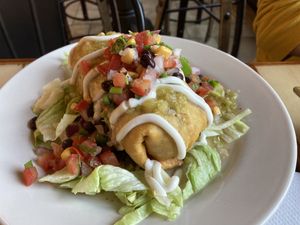 Chicken chimichanga  at 10th Street Diner in Indianapolis