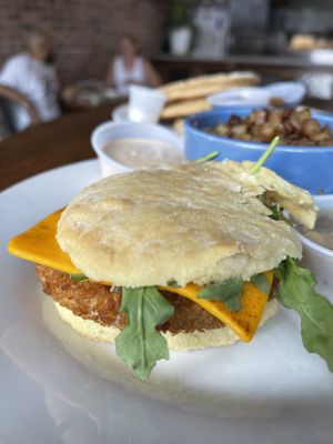 Spicy Chicken Biscuit  at 10th Street Diner in Indianapolis