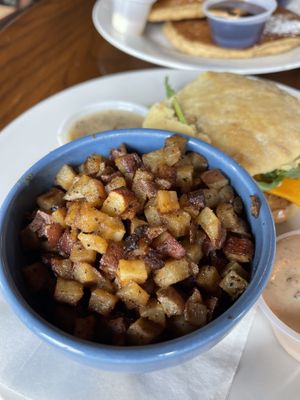 Breakfast potatoes were delicious   at 10th Street Diner in Indianapolis