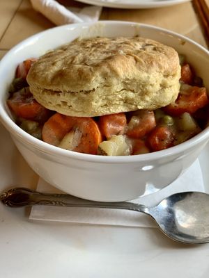 Chicken Pot Pie topped with a Biscuit  at 10th Street Diner in Indianapolis