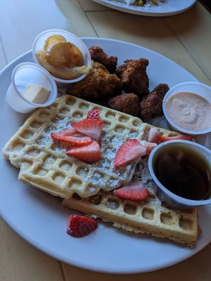 Chicken and waffles at 10th Street Diner in Indianapolis