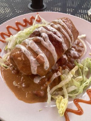 Chimichangaa  at 10th Street Diner in Indianapolis