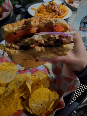 10th street burger (i ordered with no mayo) at 10th Street Diner in Indianapolis