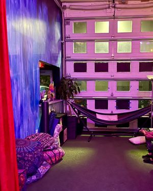 Space to do yoga (yoga mats available) or chill  at Leaves & Roots Lounge in Fort Lauderdale