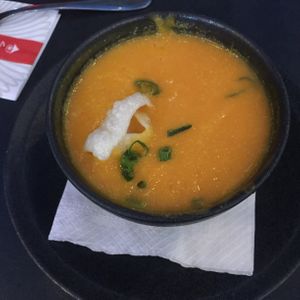 Pumpkin soup at Japanika - HaShalom in Eilat