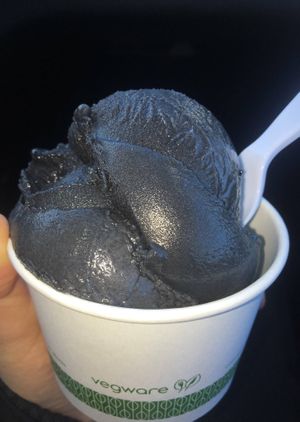 Vegan activated charcoal at The Ice Box in Brooklyn