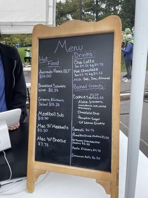 Auroras cafe menu  at Vegan CNY in Syracuse