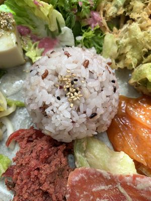 Deli plate at Farmer's Cafe Project in Tokyo