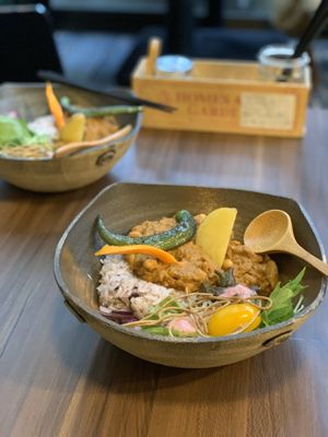 Curry set at Farmer's Cafe Project in Tokyo