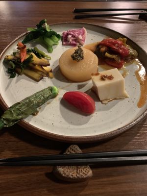 Appetizers  at Farmer's Cafe Project in Tokyo