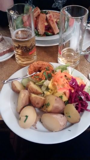 The potato/dhal salad at Cafe Koppel in Hamburg