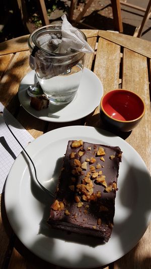 The famous vegan chocolate cake at Cafe Koppel in Hamburg