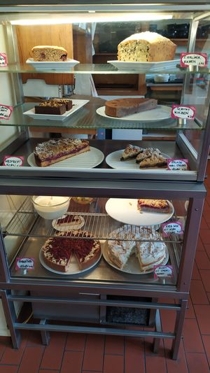 5/9 cakes were vegan! at Cafe Koppel in Hamburg