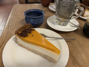Mango cheese cake  at Cafe Koppel in Hamburg