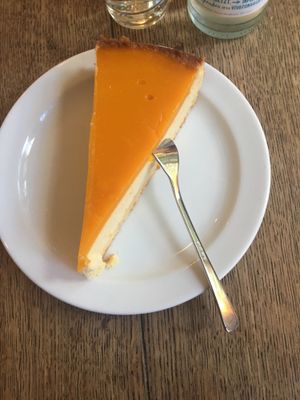 Lemony Cakey vegan dessert of some description  at Cafe Koppel in Hamburg