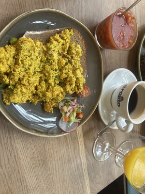 Scrambled tofu  at Cafe Koppel in Hamburg