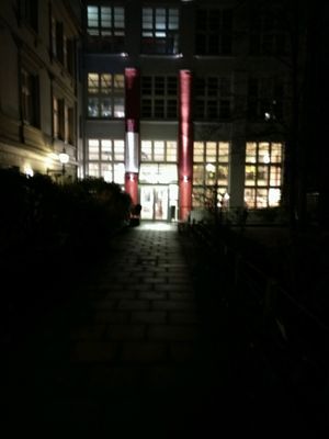 entrance at Cafe Koppel in Hamburg