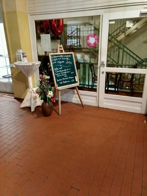 entrance at Cafe Koppel in Hamburg