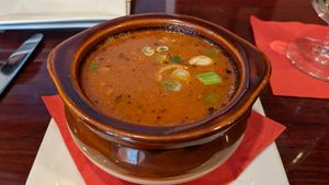 The awesome gundruk soup at Mitho in Winchester