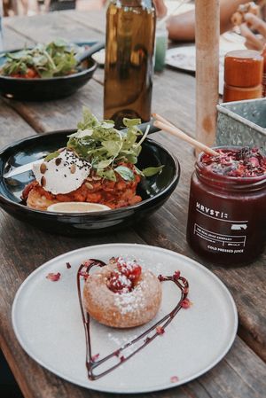 The spread! at Flock Espresso and Eats in Mullumbimby