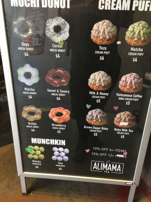 Menu. at Alimama Tea in New York City