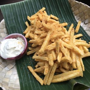 Cheese fries at The Real Happy Cow in Metro Manila