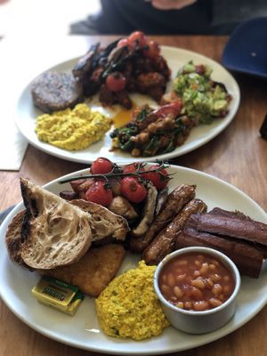 The Veggie Monty and Reggie Veggie (top)  at The Breakfast Club in Oxford