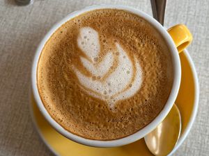 Decaf oat latte  at The Breakfast Club in Oxford