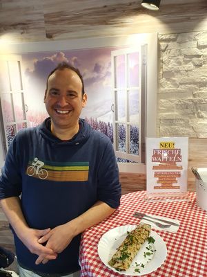 Leckeres deftiges Pfannküchle at Die Pfannkuchenecke in Ludwigsburg