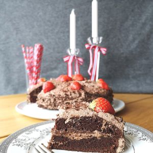 Vegan chocolat cake  at Bønnespiren in Stavanger
