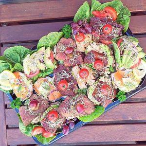 Vegan smörgåsbord  at Bønnespiren in Stavanger