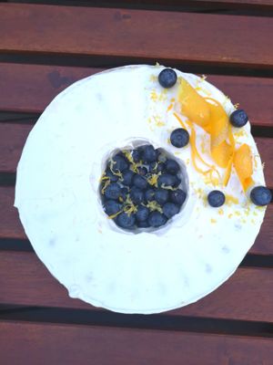 Lemon cake at Bønnespiren in Stavanger