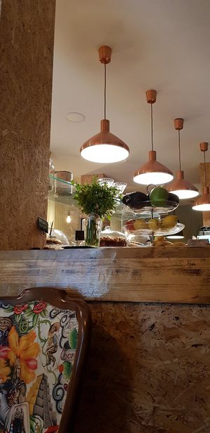 The interiour and food! at Urbano Specialty Coffee in Madrid
