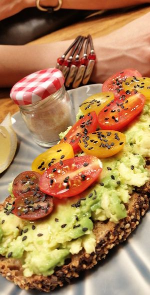 Tostadas at Urbano Specialty Coffee in Madrid