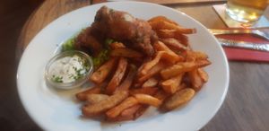 The lucky fish 'n' chips at The Carriage in Newcastle Upon Tyne