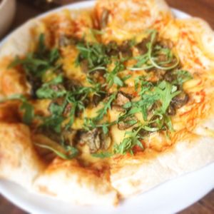 Fungi pizza at The Carriage in Newcastle Upon Tyne