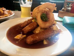 bangers and mash at The Carriage in Newcastle Upon Tyne